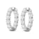 Platinum Lab Grown Diamond Classic Hoop Earrings 3.15ctw