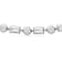 14K White Gold Round and Baguette Lab Grown Diamond Choker Style 20 Inch Necklace