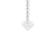 14K White Gold Diamond Oval Pendant