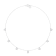 14K White Gold 7 Stone Lab Grown Diamond by the Yard 16 Inch Drop Necklace