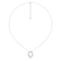 14K White Gold Diamond Oval Pendant