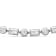 14K White Gold Round and Baguette Lab Grown Diamond Choker Style 18 Inch Necklace
