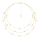14K Yellow Gold 3 Row Layered Lab Grown Diamond by the Yard 16 Inch
Necklace With 2 Inch Extender
