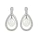 Sterling Silver White Fresh Water Pearl and Swarovski Cubic Zirconia
Teardrop Earrings