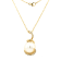 14K Yellow Gold 1/5cttw Diamond and White Ming Pearl Pendant with
18" Cable Chain