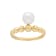 10K Yellow Gold Fresh Water Pearl Beaded Ring