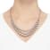 Sterling Silver Oval White Fresh Water Pearl Multi Strand Layer Necklace