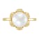 Sterling Silver with 14K Flash Yellow Gold Plating White Fresh Water
Pearl Ring