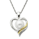 Sterling Silver and 14K Yellow Gold Diamond and Fresh Water Pearl
Pendant with 18" Rope Chain