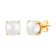 10K Yellow Gold White Pearl  Stud