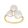 10K Yellow Gold Diamond and Fresh Water Pearl Ring