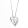 Sterling Silver Fresh Water Pearl and Created White Sapphire Heart
Pendant with 18" Box Chain