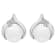 Sterling Silver Diamond and White Button Freshwater Pearl Pendant and
Earrings Set