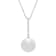 14K White Gold Diamond and White Ming Pearl Pendant