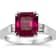 18KW 1/5 CTW Diamond Engagement Ring With 3.15 CTW Emerald Spinel