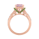 18KP 1/4 CTW Diamond Engagement Ring With 3 CTW Center Cushion Spinel
& 1 1/3 CTW Round Garnet