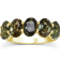 18KW 3.75 CTW Oval Sun Stone Anniversary ring