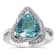 2 1/5ctw Trillion Tourmaline 1/3ctw Diamond 18K White Gold Ring
