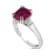 18KW 1/5 CTW Diamond Engagement Ring With 3.15 CTW Emerald Spinel