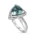 2 1/5ctw Trillion Tourmaline 1/3ctw Diamond 18K White Gold Ring
