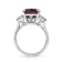 18KW 1/2 CTW Diamond Engagement Ring With 5 CTW Center Oval Tourmaline