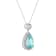 18KW 1/2 CTW Diamond Fashion Pendant With 2 5/8 CTW Pear Tourmaline