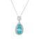 18KW 1/2 CTW Diamond Fashion Pendant With 2 5/8 CTW Pear Tourmaline