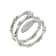 Chimento 18K Bamboo Navette ring in white gold with diamonds