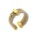 Chimento 18k Ring Stretch Multiple in white and yellow gold with diamond accent