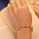 Chimento 18K Bamboo Regular bracelet in yellow gold with diamond accents