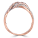 14K 1 CTTW RG Pink & White Diamond Ribbon Ring