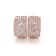 14KT Rose Gold 3 1/4 CTTW Pink Diamond Hoop Earrings