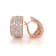 14KT Rose Gold 3 1/4 CTTW Pink Diamond Hoop Earrings