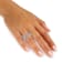 14K 1 CTTW RG Pink & White Diamond Ribbon Ring