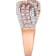 14K 1 CTTW RG Pink & White Diamond Ribbon Ring