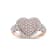 14KT Rose Gold Heart Shaped Ring with 3/4 CTTW Pink and White Diamonds