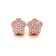 14KT Rose Gold 1 1/3 CTTW Pink Diamond Huggie, Hoop Earrings