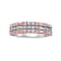 14KT White & Rose Gold Diamond Band. 3/4 CTTW Pink & White Diamonds