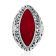 Balinese Artisan 925 Sterling Silver Ring with Red Coral