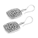 Artisan Balinese Square Sterling Silver Square Filigree Earrings