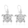 Balinese Artisan 925 Sterling Silver Turtle Earrings with Mother of Pearl
