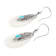 Mother-of-Pearl, Sleeping Beauty Turquoise, Artisan Balinese Sterling
Silver Earrings