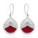 Balinese Artisan 925 Sterling Silver Dangling Earring with Beautiful Red Shell