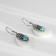 Mother-of-Pearl, Sleeping Beauty Turquoise, Artisan Balinese Sterling
Silver Earrings