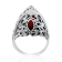 Balinese Artisan 925 Sterling Silver Ring with Red Coral
