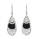 Artisan Balinese Sterling Silver Drop Abalone Earrings