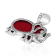 Balinese Artisan 925 Sterling Silver Elephant Pendant with Coral