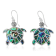 Balinese Artisan 925 Sterling Silver Turtle Theme Dangling Earring with Abalone