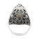 Artisan Balinese Sterling Silver Mother-of-Pearl Cocktail Ring