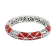 Artisan Balinese Sterling Silver Coral Bangle